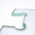 Doorlite, 75-1/2" Height, with Vienna Cutout & 8" handle Hole,  3/8" Clear Temper Glass